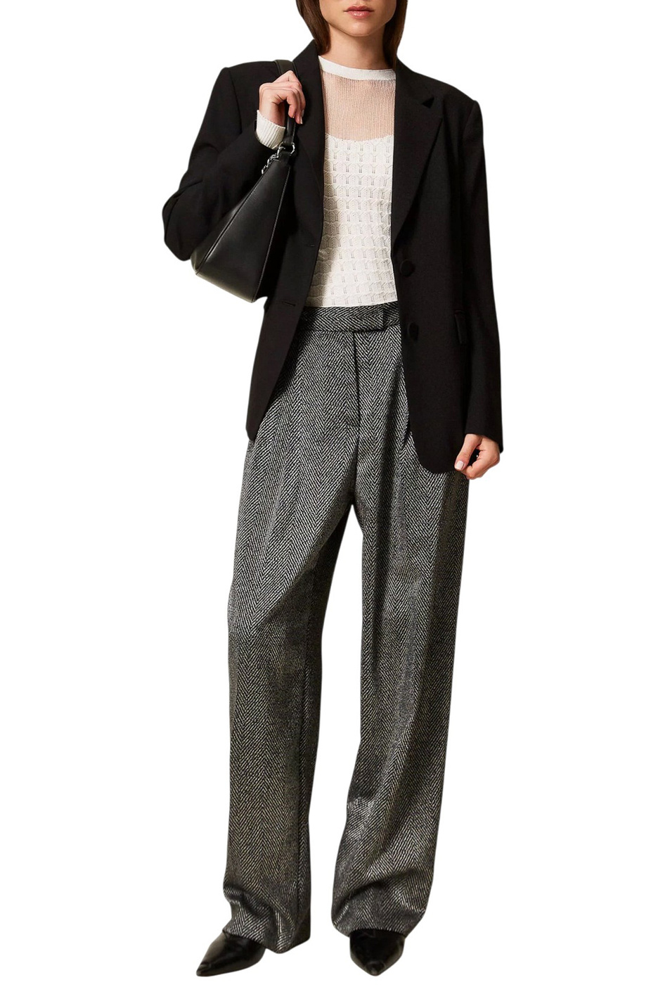 Женский TWINSET Milano Джемпер с полупрозрачной вставкой (цвет ), артикул 252AT3020 | Фото 2