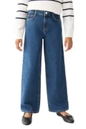 Девочкам Mango Kids Джинсы WIDE5 из натурального хлопка (цвет ), артикул 57024006 | Фото 3