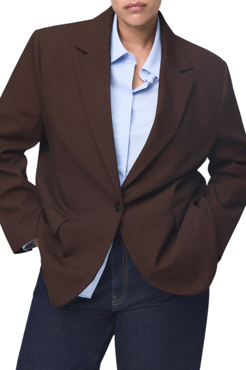 Женский Mango Пиджак GABI прямого кроя (цвет ), артикул 17089111 | Фото 3