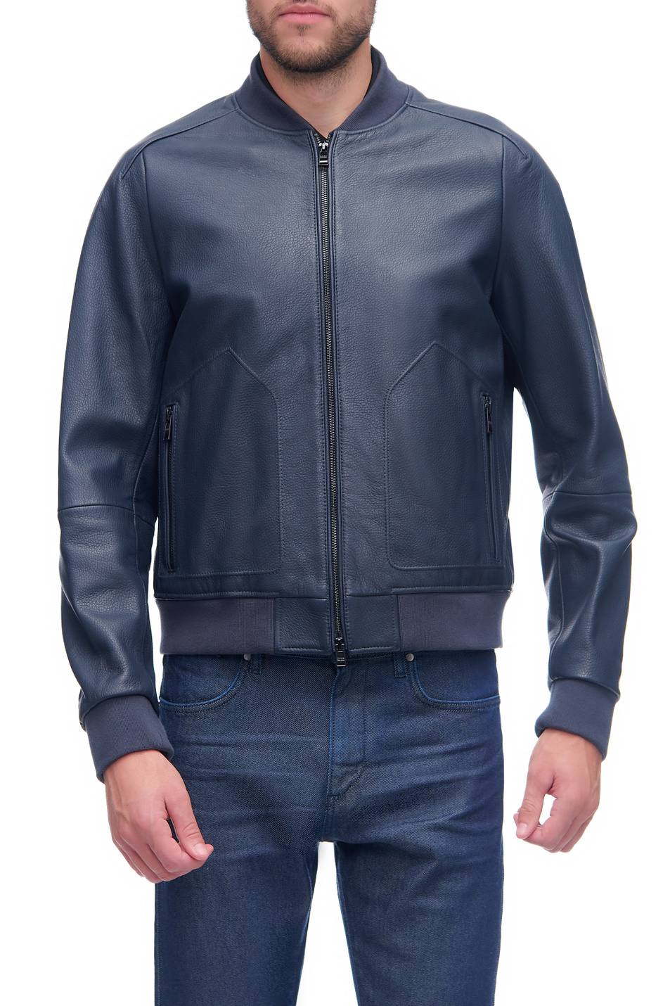 Мужской BOSS Куртка-бомбер стандартного кроя из натуральной кожи (цвет ), артикул 50456267 | Фото 3