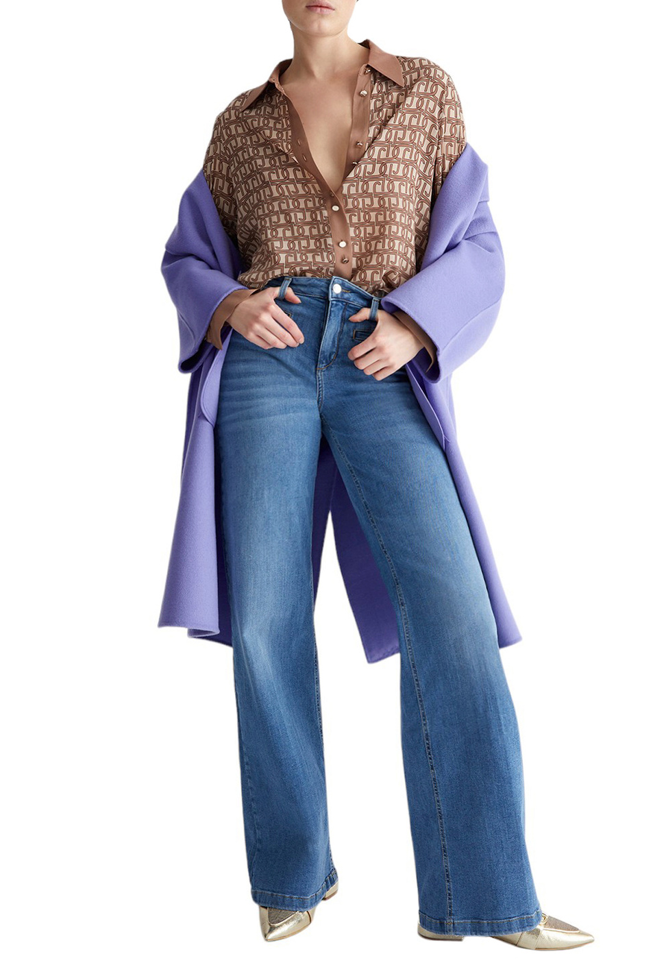 Женский Liu Jo Рубашка из натурального шелка с монограммой (цвет ), артикул CA4328T3598 | Фото 2