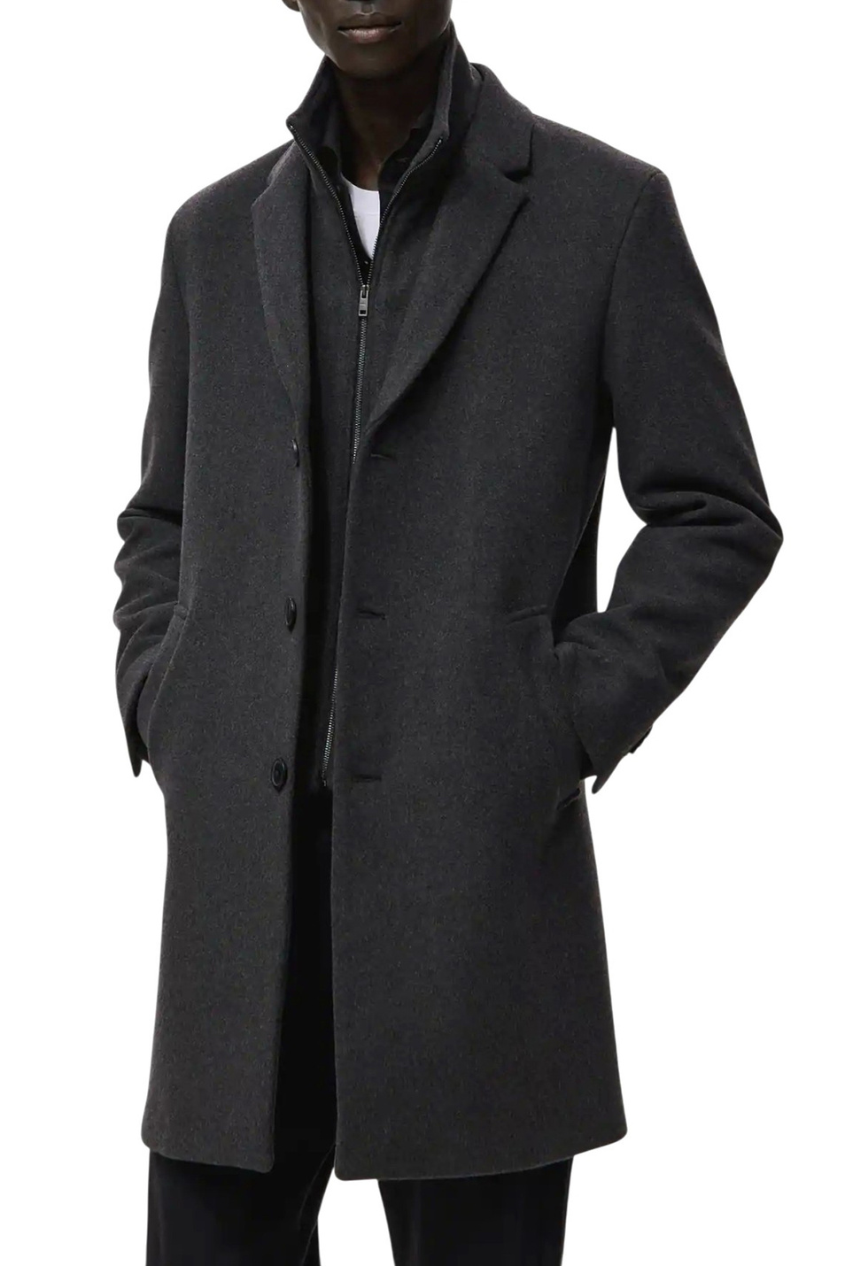Мужской Mango Man Пальто URIEL со съемным внутренним воротником (цвет ), артикул 27941179 | Фото 3