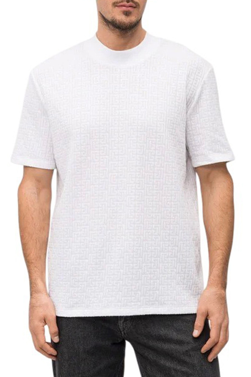 Мужской Balmain Футболка с монограммой (цвет ), артикул GH1EG200JL67 | Фото 4