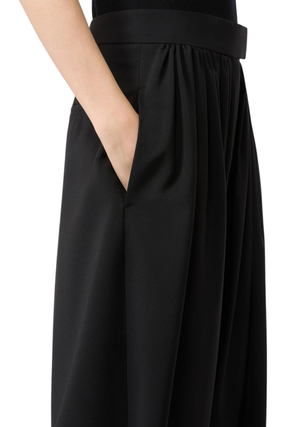 Брюки ZORRO из шерсти|Основной цвет:Черный Женский Sportmax Брюки ZORRO из шерсти (цвет ), артикул 2622136031 | Фото 5