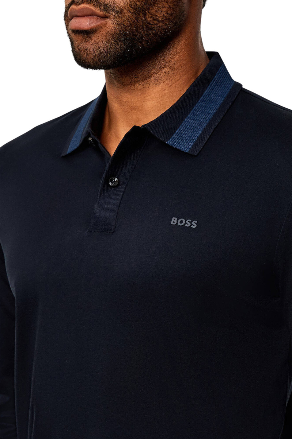 Мужской BOSS Джемпер поло Pleins из хлопка (цвет ), артикул 50549257 | Фото 6