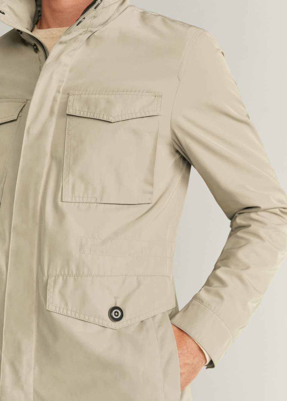 Куртка NINET|Основной цвет:Бежевый Мужской Mango Man Куртка NINET (цвет ), артикул 67074381 | Фото 8