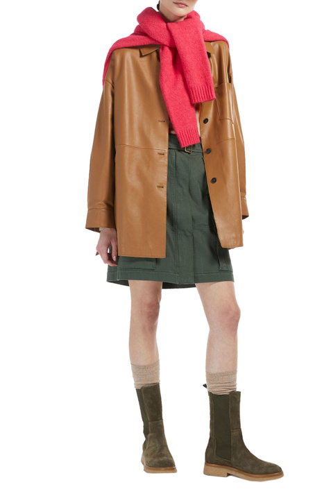 Weekend Max Mara Куртка SCENA из натуральной кожи с ремнем ( цвет), артикул 54760229 | Фото 2