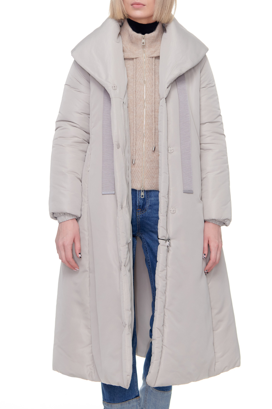 Emporio Armani Пальто с отложным воротником и поясом (цвет ), артикул 6K2L69-2NNIZ | Фото 4