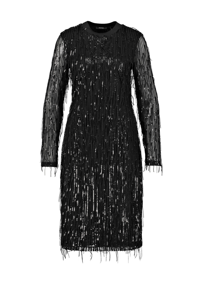 Платье с пайетками|Основной цвет:Черный|Артикул:481417-16416 | Фото 1