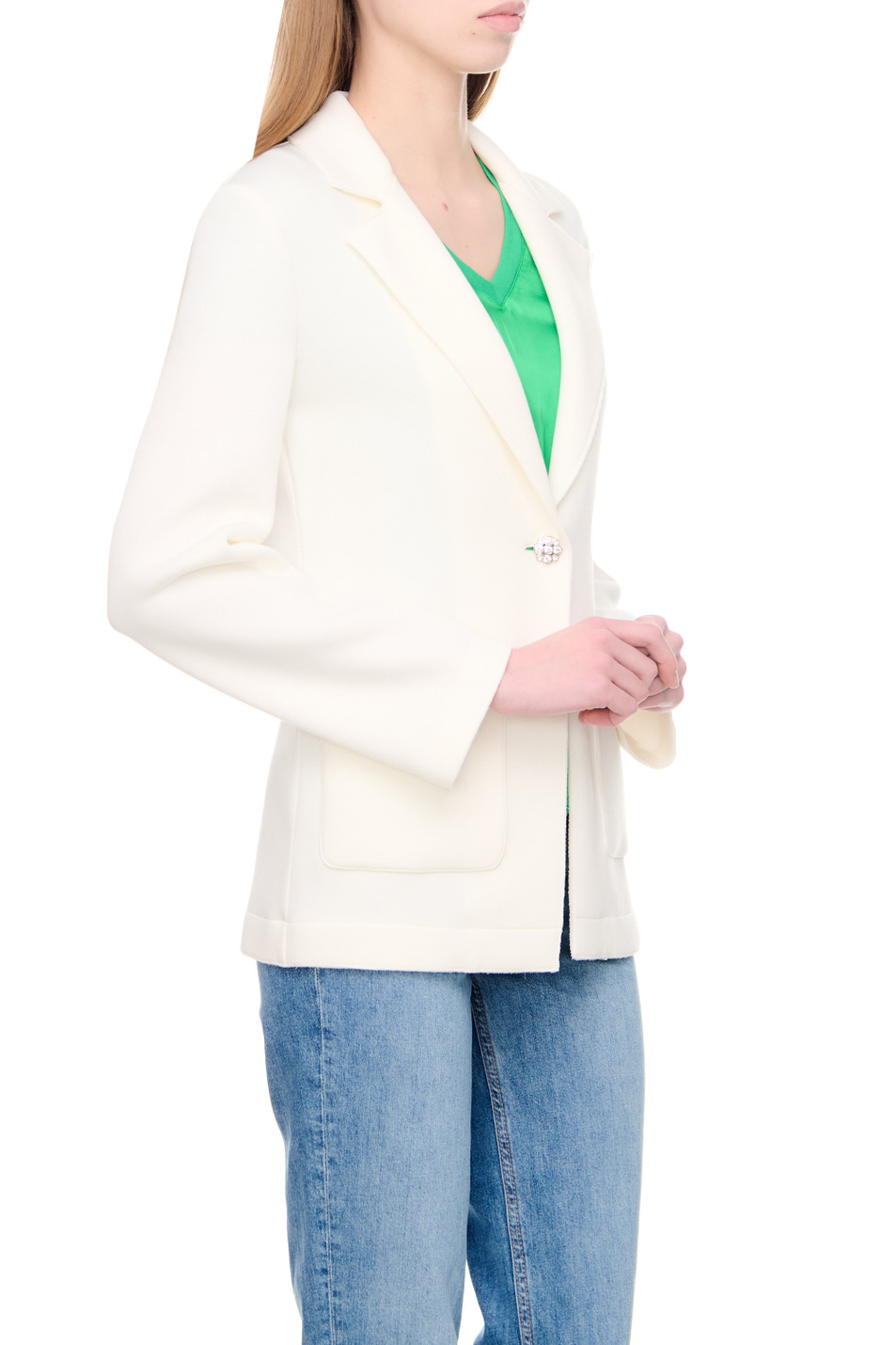 Женский Liu Jo Однотонный жакет с накладными карманами (цвет ), артикул WA3430J4511 | Фото 5