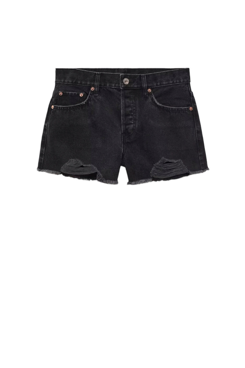 Шорты джинсовые NICOLA из натурального хлопка|Основной цвет:Черный|Артикул:67020259 | Фото 1
