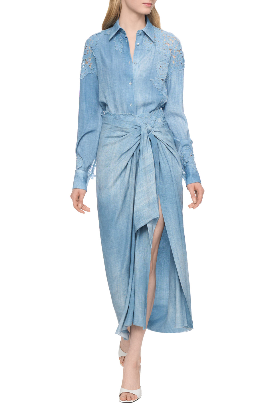 Женский ERMANNO SCERVINO Рубашка с вышивкой (цвет ), артикул D462K338EMY | Фото 3