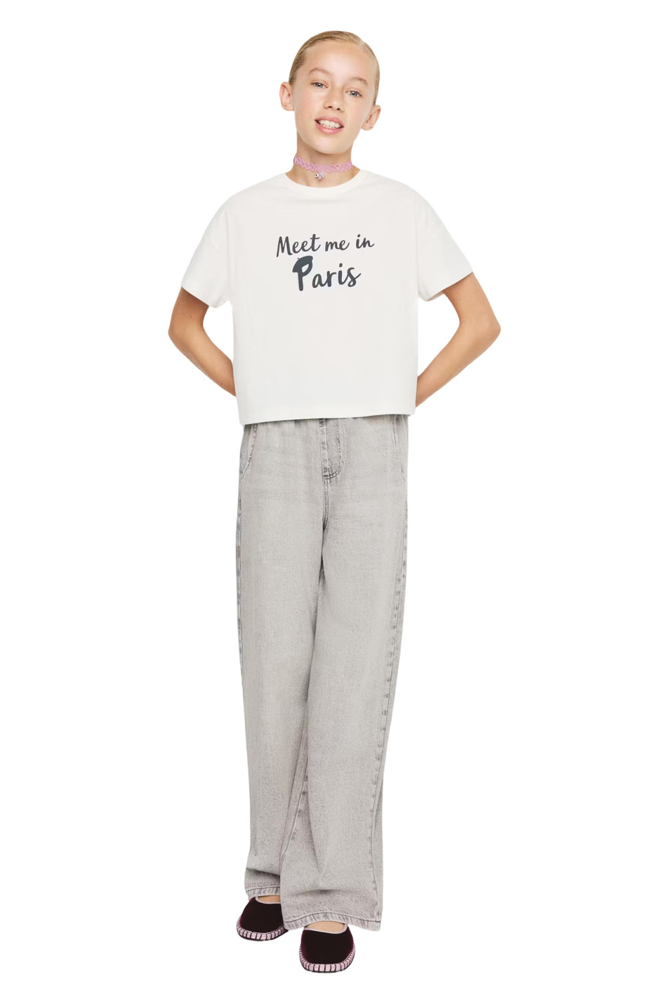 Девочкам Mango Kids Футболка PARIS из хлопка (цвет ), артикул 37032908 | Фото 3