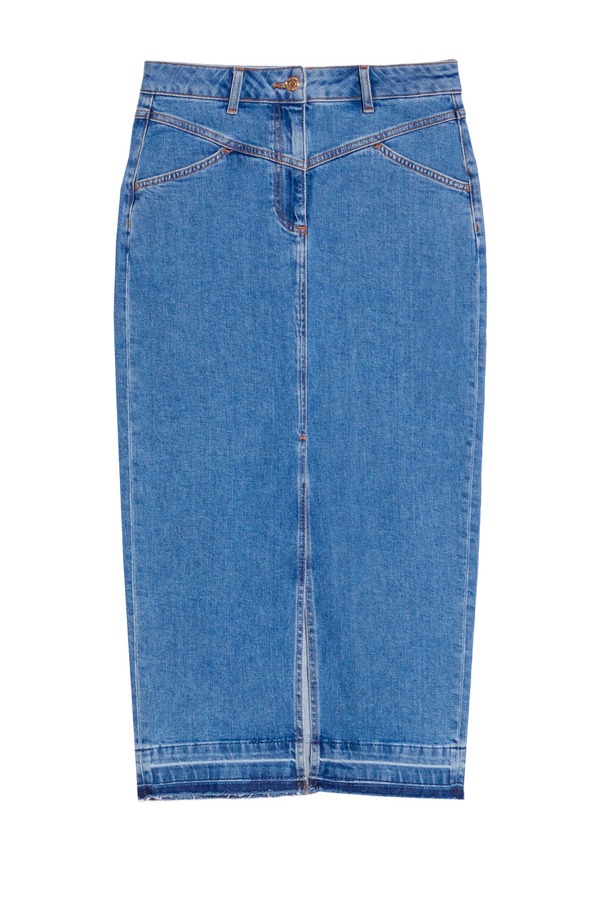 Юбка CORSICA джинсовая из эластичного хлопка|Основной цвет:Синий|Артикул:2411101044 | Фото 1