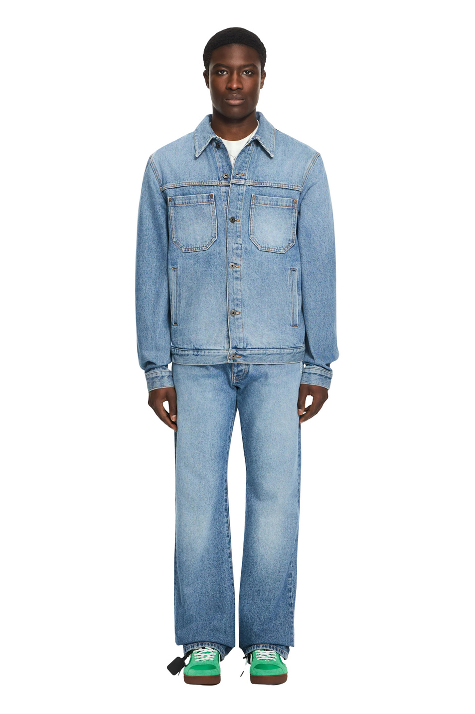 Мужской Off-White Куртка джинсовая Half Arrow (цвет ), артикул OMYE09QS26DEN0024000 | Фото 2