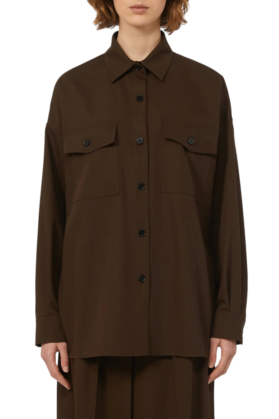 Женский Weekend Max Mara Рубашка FIRMINA из шерсти (цвет ), артикул 2525196016 | Фото 4