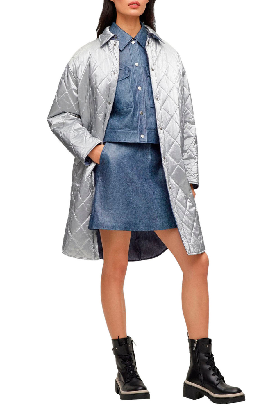 Женский BOSS Куртка-рубашка двусторонняя с отложным воротником (цвет ), артикул 50494256 | Фото 2