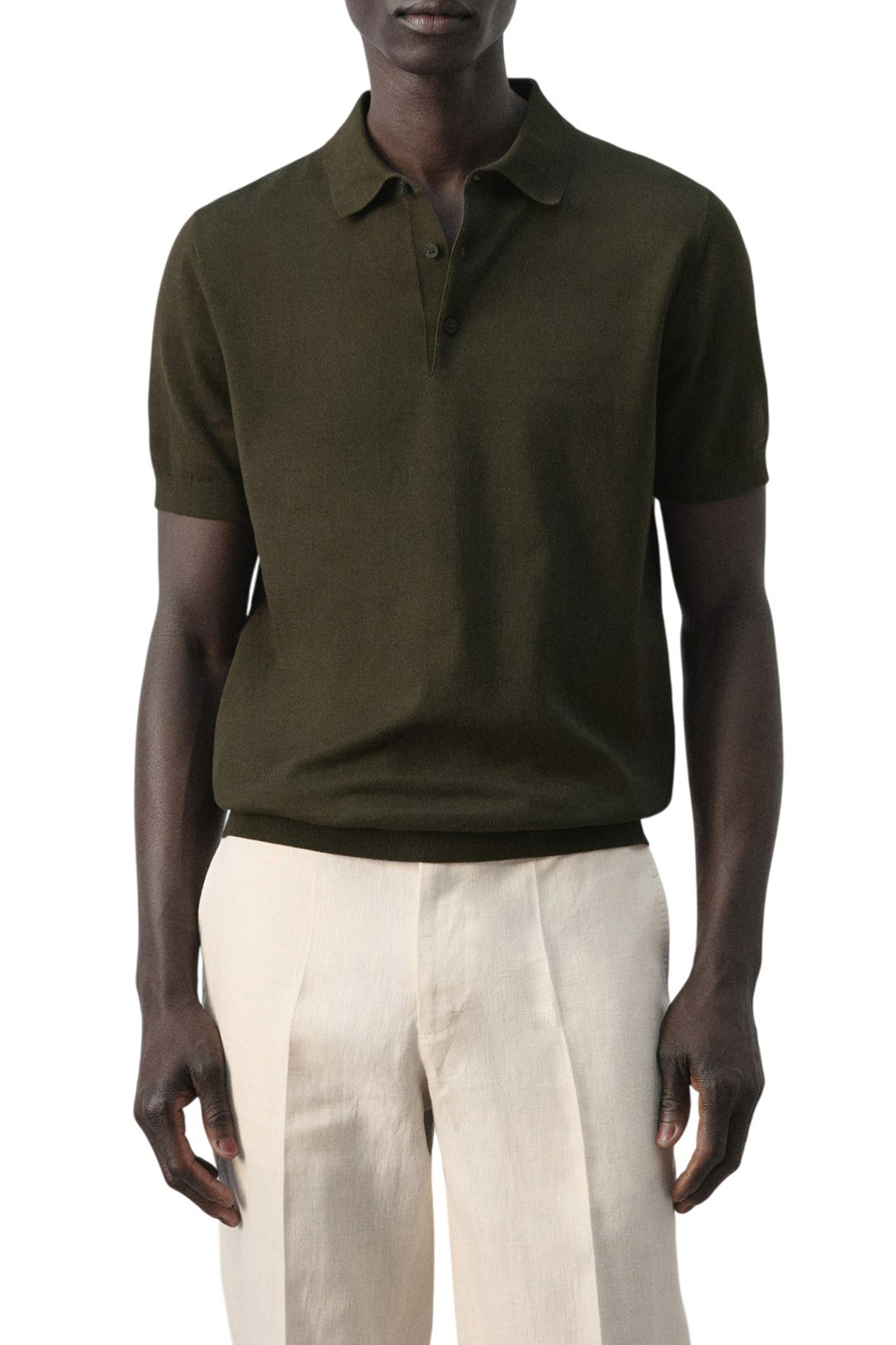 Мужской Mango Man Поло ARRAONA из хлопка (цвет ), артикул 27035945 | Фото 3