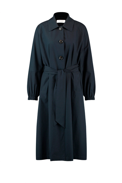 Пальто из смесового хлопка|Основной цвет:Синий|Артикул:750005-31109 | Фото 1