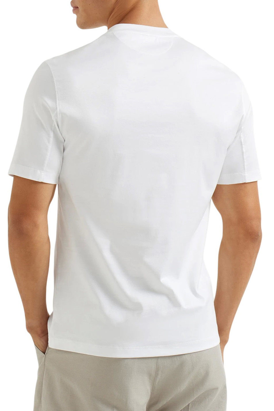 Мужской Brunello Cucinelli Футболка из натурального хлопка (цвет ), артикул M0B138520 | Фото 4