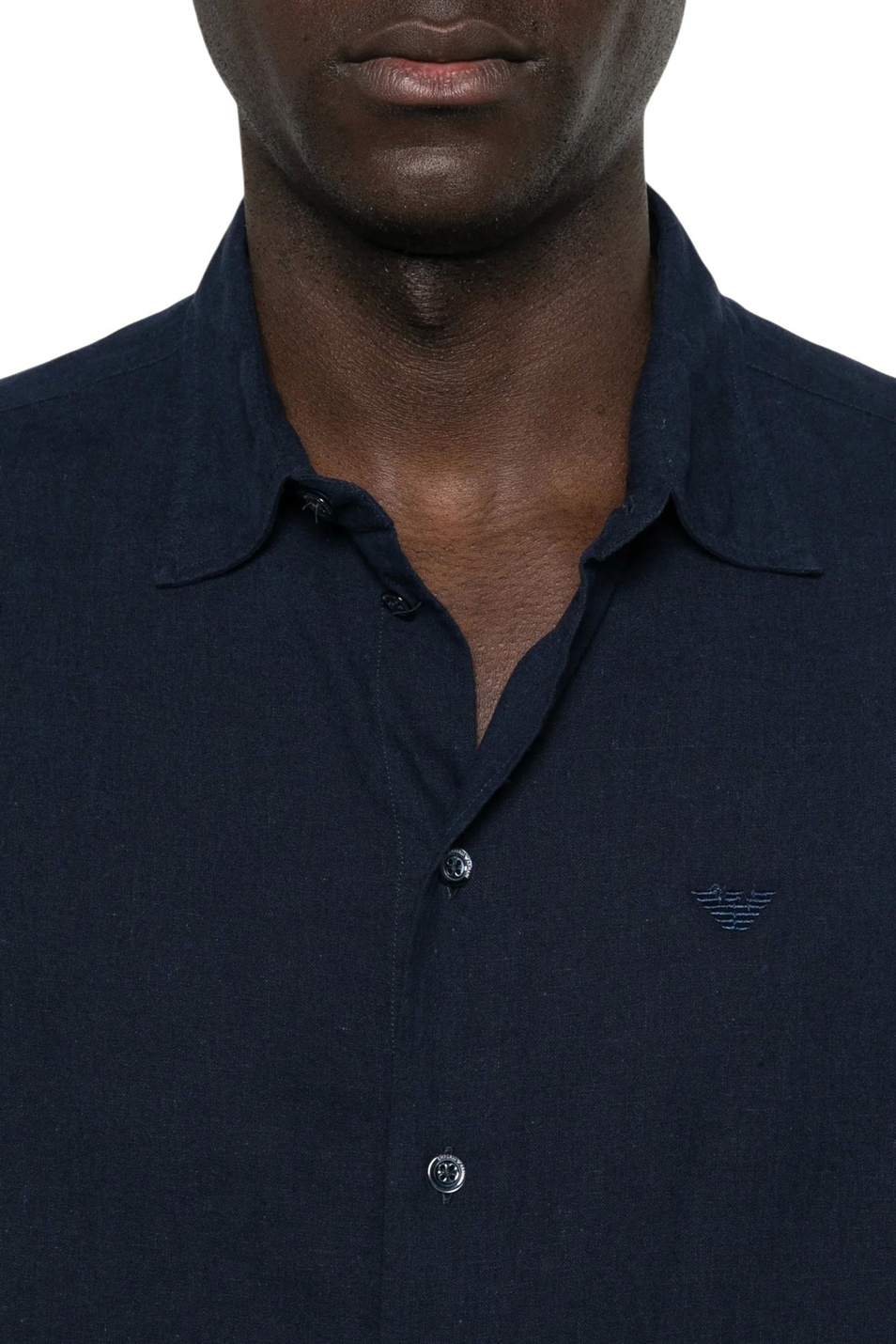Мужской Emporio Armani Рубашка из хлопка и льна (цвет ), артикул EM000099-TE20550 | Фото 6