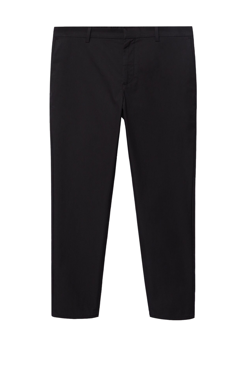 Укороченные брюки чинос|Основной цвет:Черный|Артикул:17010043 | Фото 1