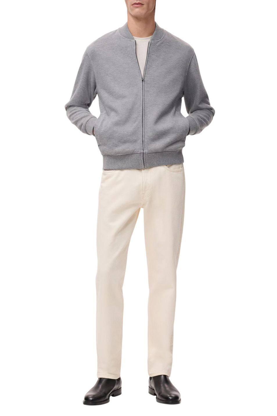 Толстовка CERLERB на молнии|Основной цвет:Серый Мужской Mango Man Толстовка CERLERB на молнии (цвет ), артикул 27051259 | Фото 2