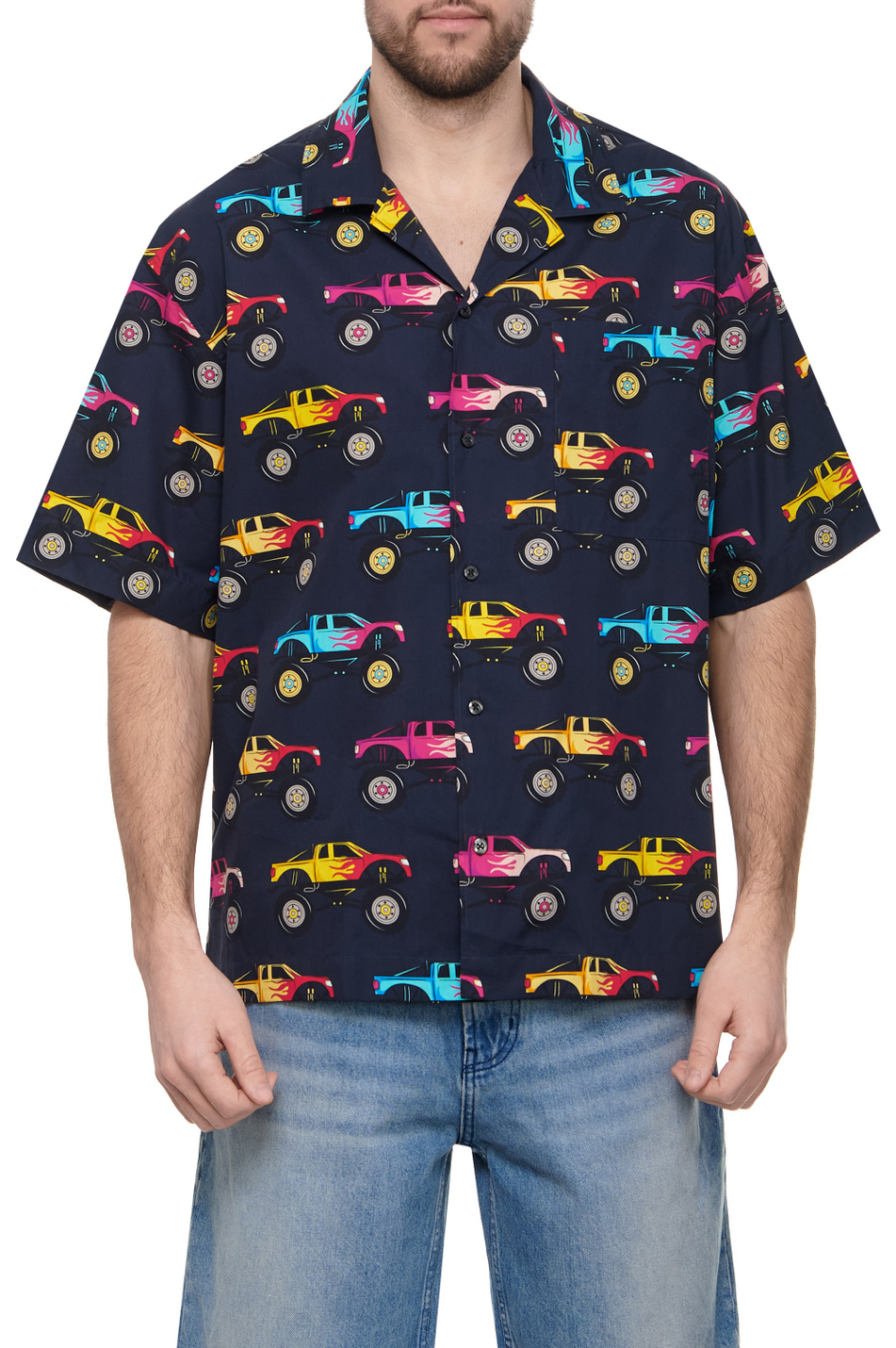 Мужской HUGO Рубашка свободного кроя с принтом (цвет ), артикул 50514182 | Фото 1
