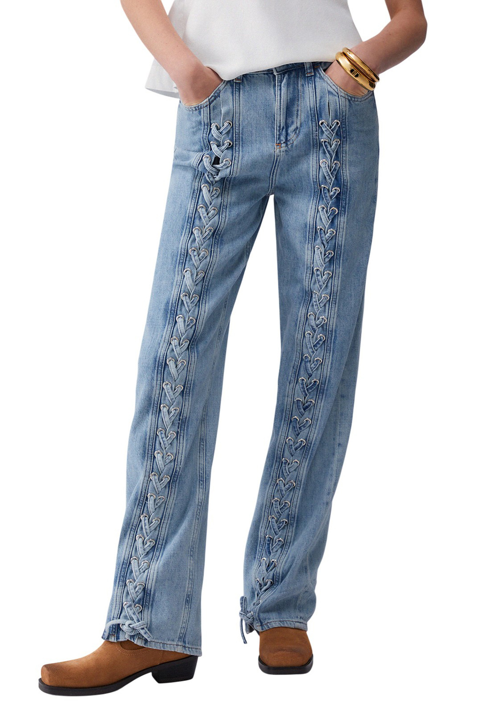 Женский Liu Jo Джинсы из хлопка (цвет ), артикул UA6322DS082 | Фото 4