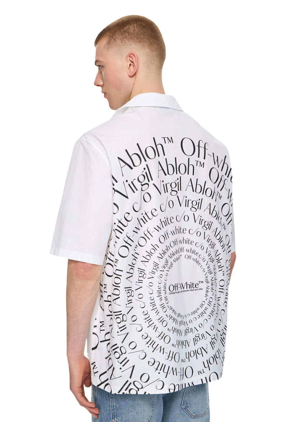 Мужской Off-White Рубашка CIRCLE OFF с принтом (цвет ), артикул OMGG01FS26FAB0061000 | Фото 5