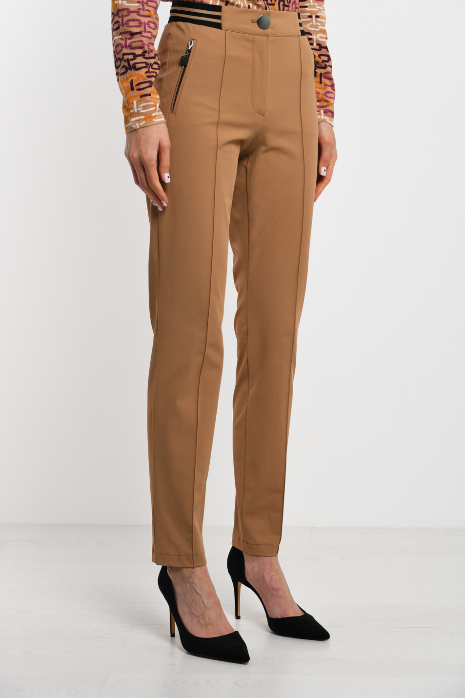 Женский Gerry Weber Брюки из смесового хлопка с эластичным поясом (цвет ), артикул 220035-38172 | Фото 1