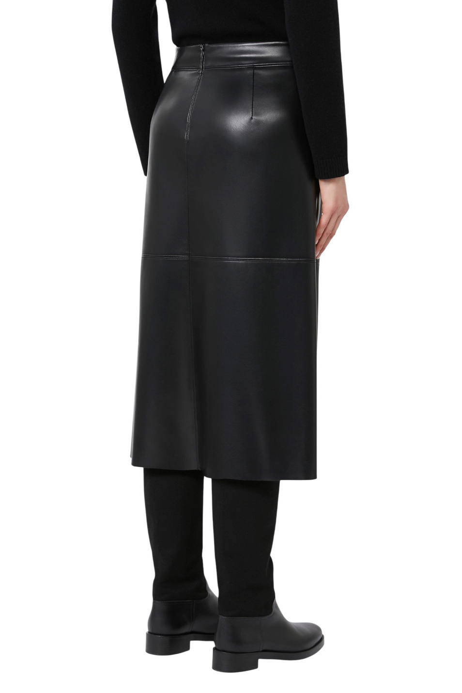 Юбка PLATA с декоративной строчкой|Основной цвет:Черный Женский Max Mara Юбка PLATA с декоративной строчкой (цвет ), артикул 2529776023 | Фото 4