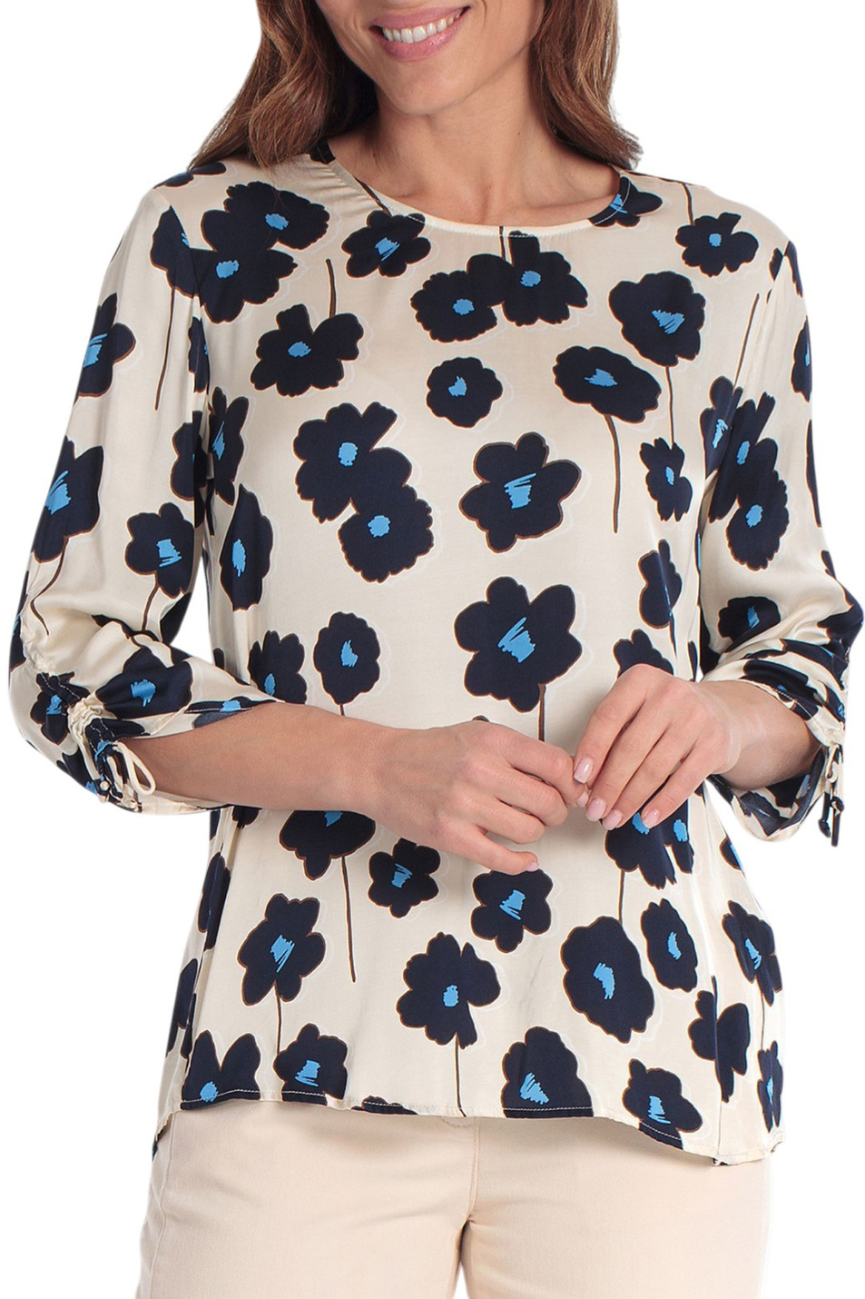 Женский Gerry Weber Блузка с цветочным принтом (цвет ), артикул N61005 | Фото 4