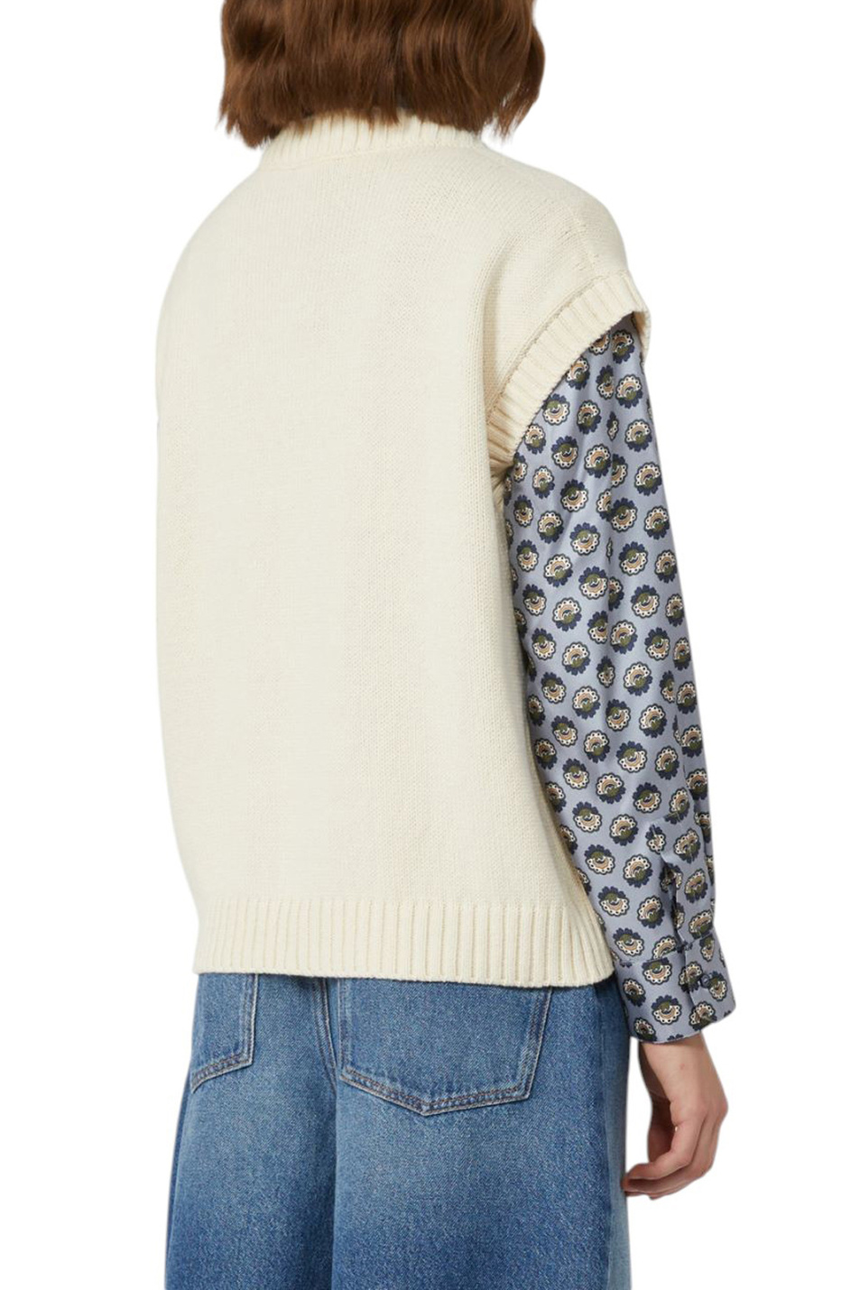 Женский Weekend Max Mara Жилет CRUSCA из смесового хлопка (цвет ), артикул 2525356041 | Фото 4