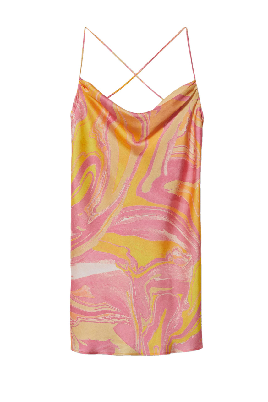Атласное платье LUPI с принтом|Основной цвет:Разноцветный|Артикул:27096327 | Фото 1
