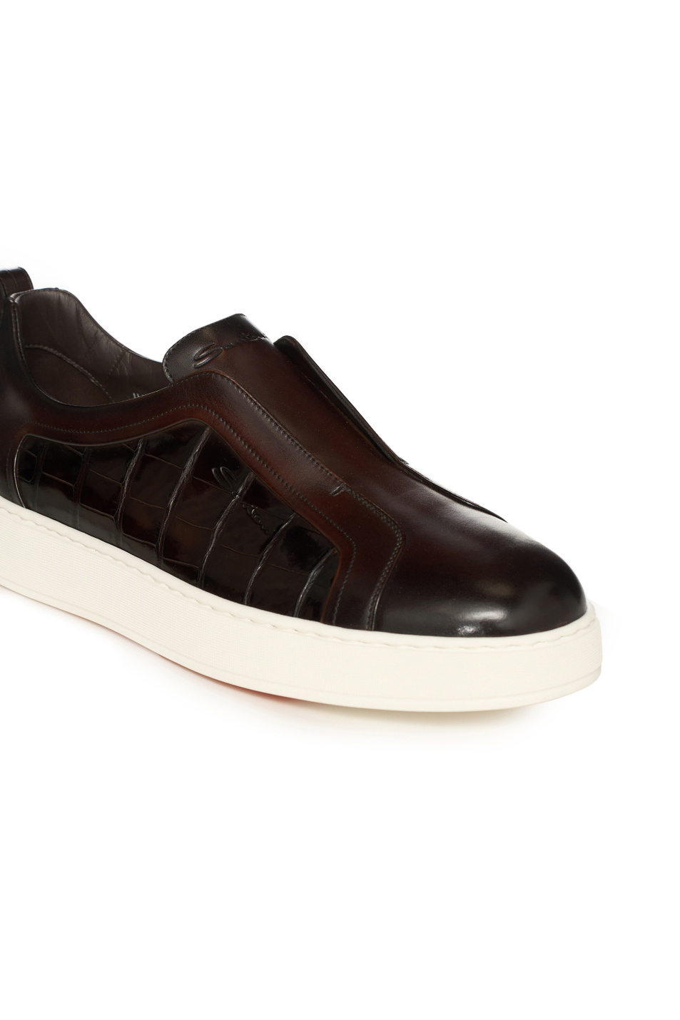 Мужской Santoni Кеды из натуральной кожи крокодила (цвет ), артикул MBCD22174BARTPNKT50 | Фото 5