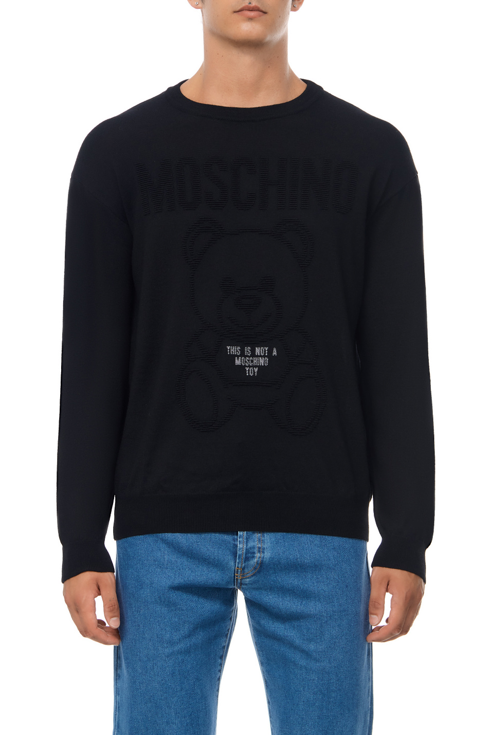 Мужской Moschino Свитшот из натуральной шерсти с логотипом (цвет ), артикул V0908-7000 | Фото 1