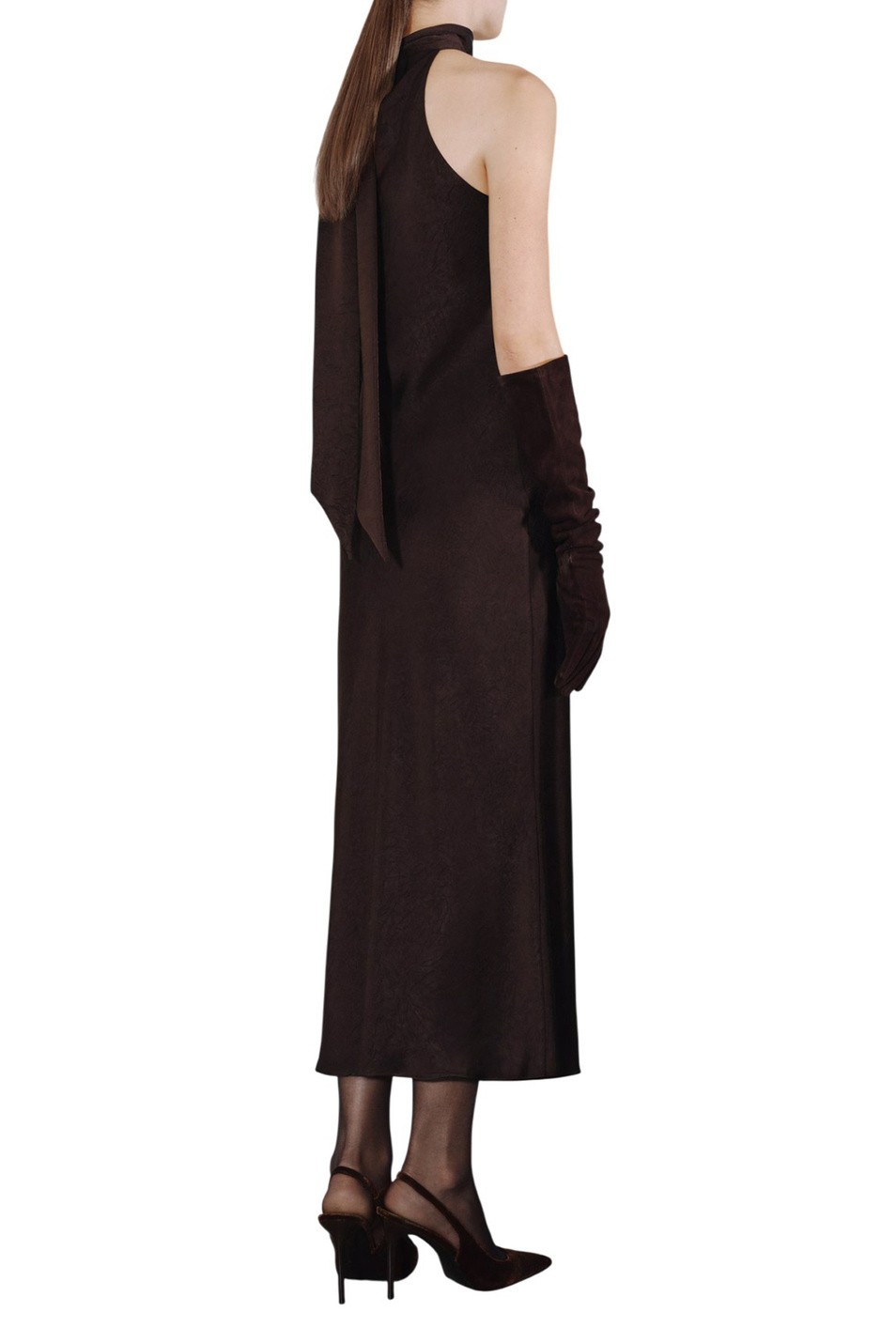 Женский Mango Платье CHOCO атласное (цвет ), артикул 17029107 | Фото 4