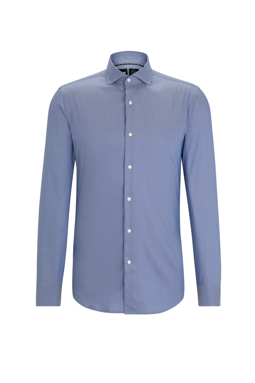 Рубашка облегающего кроя|Основной цвет:Синий|Артикул:50496265 | Фото 1