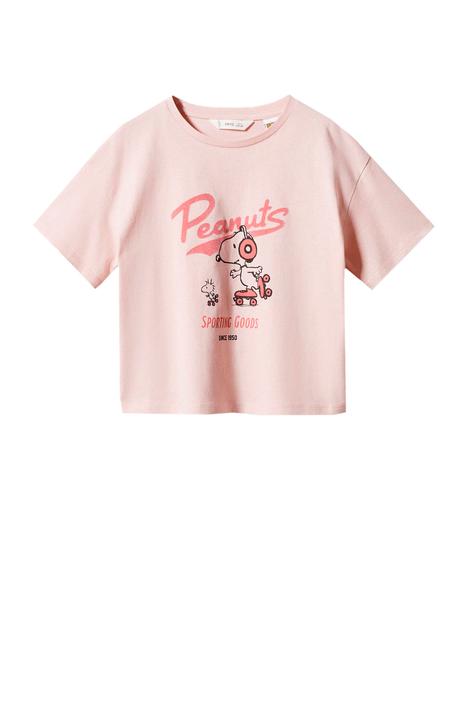 Девочкам Mango Kids Футболка PEANUTS из натурального хлопка с принтом (цвет ), артикул 57062520 | Фото 1