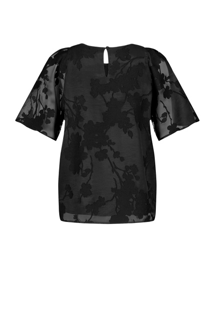 Блузка с цветочным принтом|Основной цвет:Черный|Артикул:360347-11062 | Фото 2