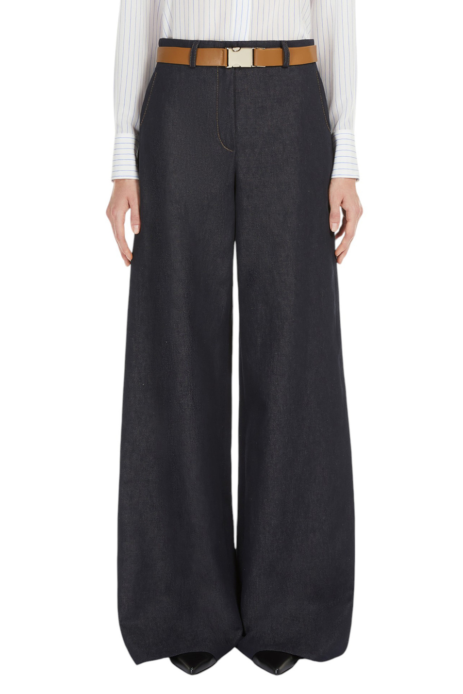 Женский Max Mara Джинсы MURGE и хлопка и льна (цвет ), артикул 2516131141 | Фото 3