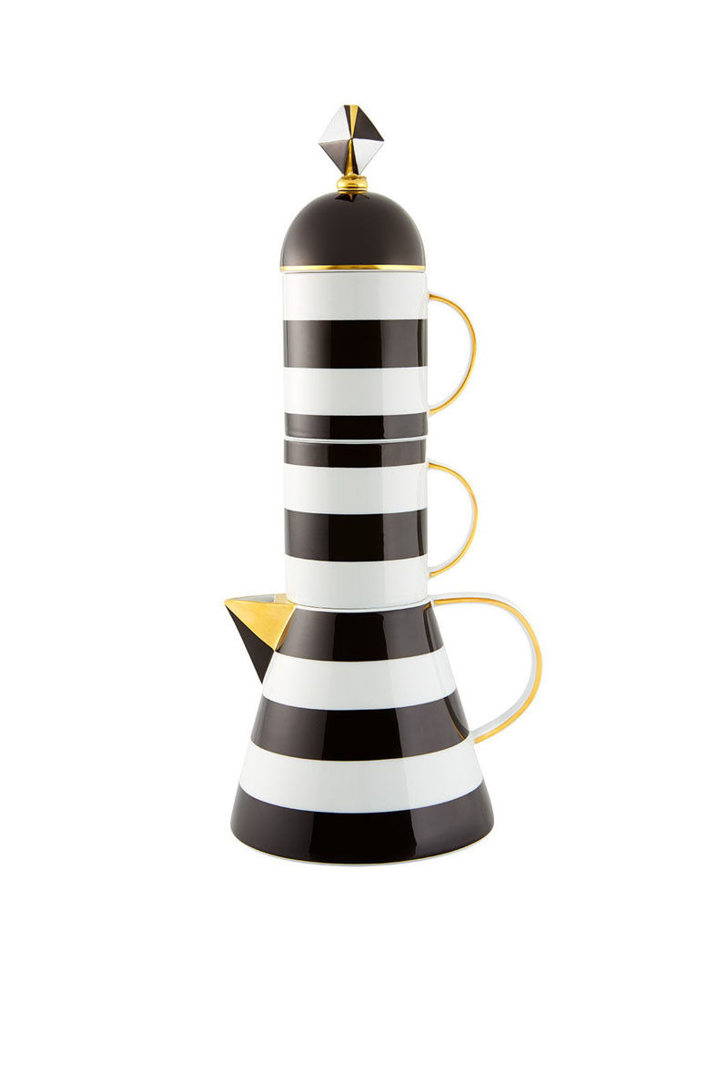 Набор чайный PHAROS (2 кружки и заварник)|Основной цвет:Черно-белый|Артикул:21133488 | Фото 1