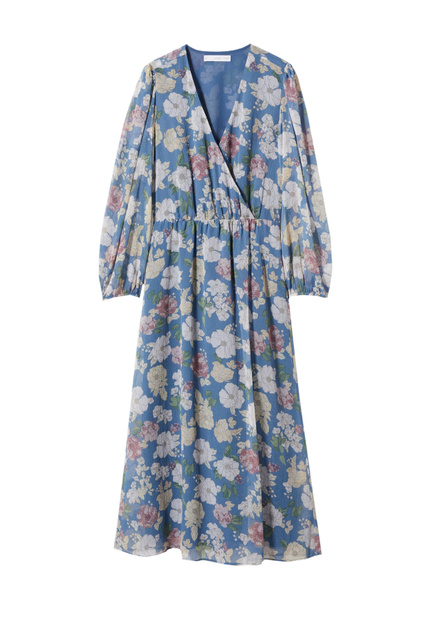 Платье KUK с цветочным принтом|Основной цвет:Голубой|Артикул:47035861 | Фото 1