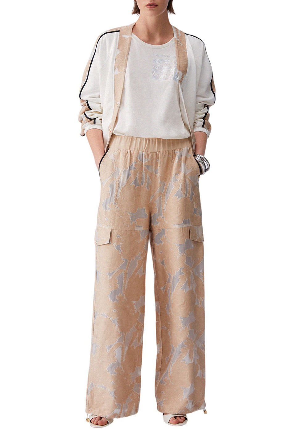 Женский Liu Jo Брюки из жаккардовой органзы (цвет ), артикул TA6201T345A | Фото 2