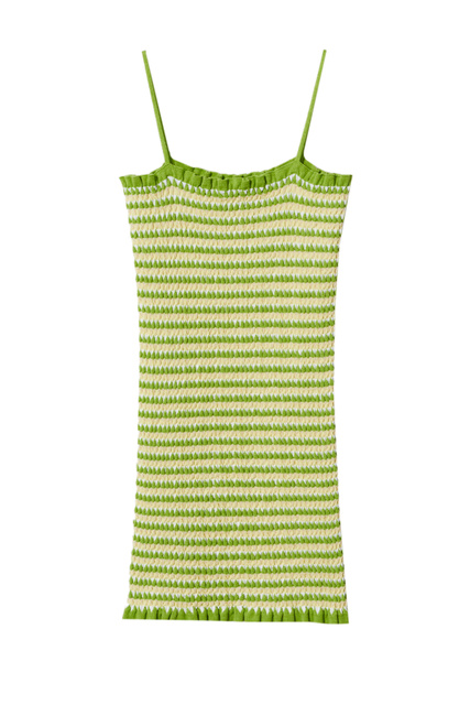 Платье COYOTE из фактурного материала|Основной цвет:Салатовый|Артикул:27058642 | Фото 1