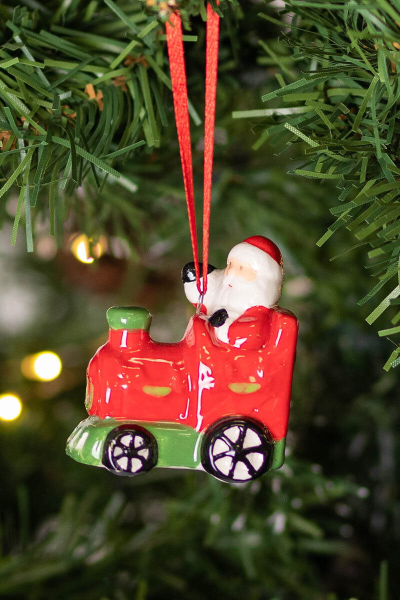 Gisela Graham Елочная игрушка "Санта на паровозе", 5 см (цвет ), артикул 17307 | Фото 2