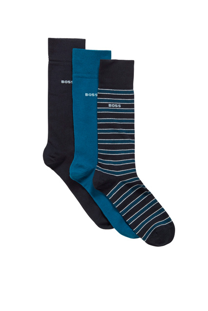 Набор из 3 пар носков|Основной цвет:Синий|Артикул:50473123 | Фото 2