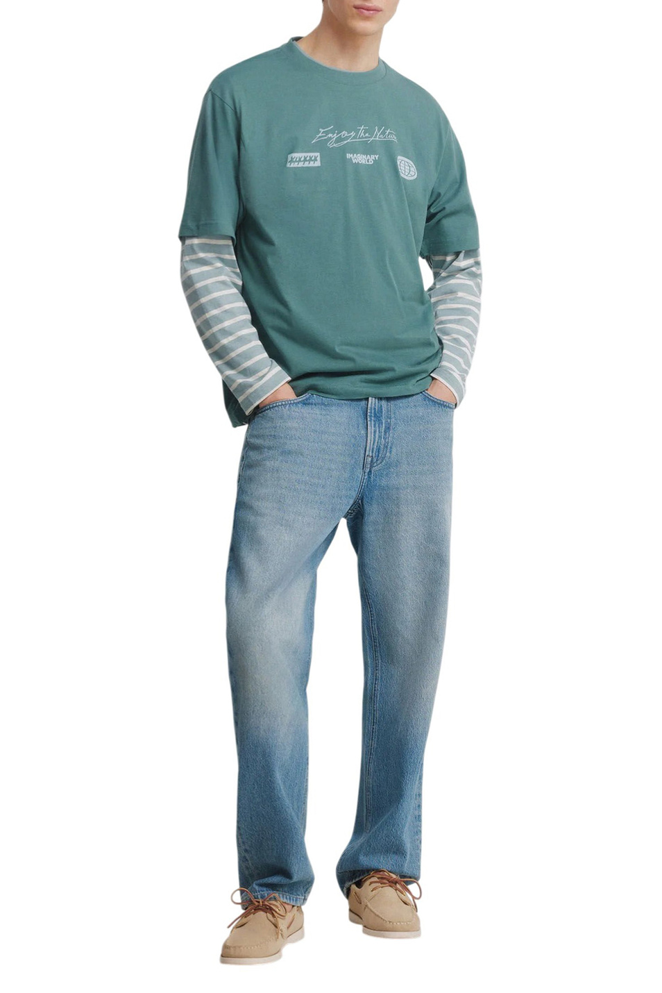 Мужской Springfield Футболка из хлопка (цвет ), артикул 0243381 | Фото 2