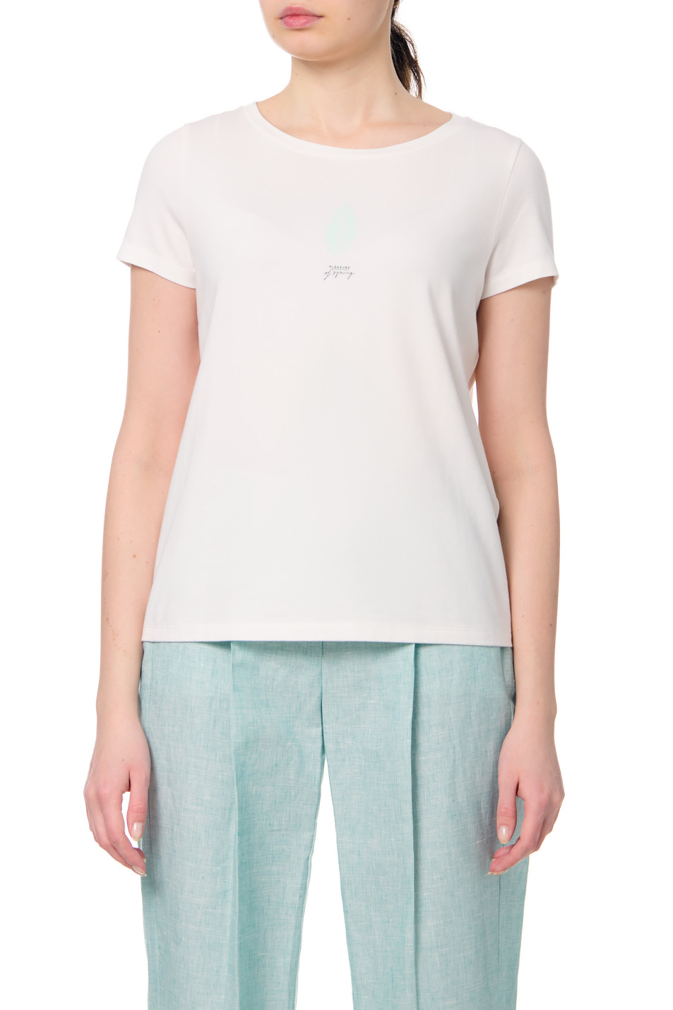 Женский Gerry Weber Футболка с принтом на груди (цвет ), артикул 770232-35001 | Фото 4
